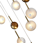 Люстра светодиодная с сферическими стеклянными плафонами Splatter варинант исполнения - 7 | Loft Concept в Саратове