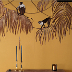 Обои с вышивкой ручной работы Étienne Original colourway on wool sateen варинант исполнения - 5 | Loft Concept в Саратове