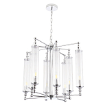 Люстра с 8-ю прозрачными цилиндрическими плафонами Jeanette варинант исполнения - 4 | Loft Concept в Саратове