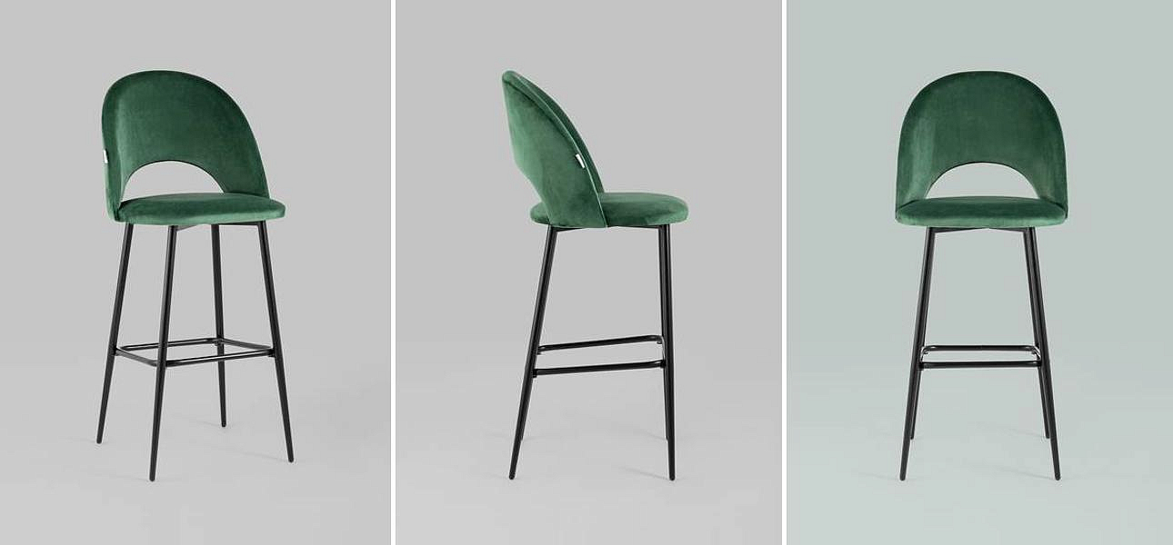 Барный Стул CLIFF Chair Зеленый Велюр Барный Стул CLIFF Chair Зеленый Велюр - Loft-Concept в Саратове