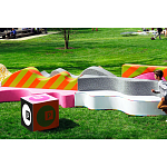 Дизайнерский модульный диван волнистой формы с цветным принтом Poltronova Superonda Sofa варинант исполнения - 36 | Loft Concept в Саратове