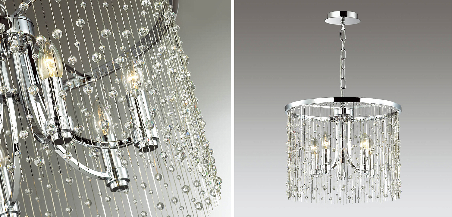 Люстра Hailstorm Rain Chandelier chrome Люстра Hailstorm Rain Chandelier chrome - Loft-Concept в Саратове
