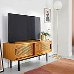 ТВ-тумба из дуба и плетеного ротанга Wicker Chasey TV Stand варинант исполнения - 4 | Loft Concept в Саратове
