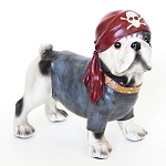 Статуэтка собака в бандане Fashionable Dogs Pirate варинант исполнения - 1 | Loft Concept в Саратове