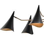 Люстра с 6-ю черными конусообразными плафонами Contrasting Lamps варинант исполнения - 1 | Loft Concept в Саратове