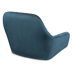 Барный стул со спинкой и подлокотниками на 4-х металлических ножках Douglas Rhombus Синий Велюр варинант исполнения - 3 | Loft Concept в Саратове