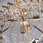 Люстра многоярусная с переплетенными металлическими элементами черного и золотого цвета и прозрачными хрустальными подвесками Empire Chandelier Crystal варинант исполнения - 10 | Loft Concept в Саратове