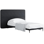 Кровать с большим мягким изголовьем Unity Grey Bed варинант исполнения - 7 | Loft Concept в Саратове