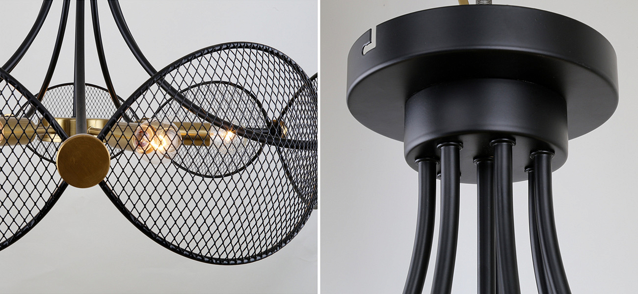 Черная люстра с латунными вставками Mosquitoes Caster Черная люстра с латунными вставками Mosquitoes Caster - Loft-Concept в Саратове