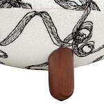 Кресло без подлокотников на деревянных ножках белое с вышивкой Sharp Armchair варинант исполнения - 4 | Loft Concept в Саратове