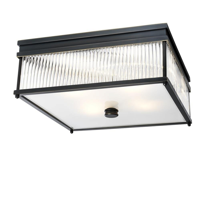 Потолочный светильник Ceiling Lamp Cornwall Bronze Темная бронза Прозрачное Стекло в Саратове | Loft Concept 