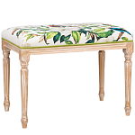 Банкетка из натурального бука золотистая с изображением птиц и цветов Blooming Bird варинант исполнения - 1 | Loft Concept в Саратове