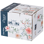 Кружка фарфоровая синяя с цветочным принтом 470 мл Flower Porcelain Collection варинант исполнения - 2 | Loft Concept в Саратове