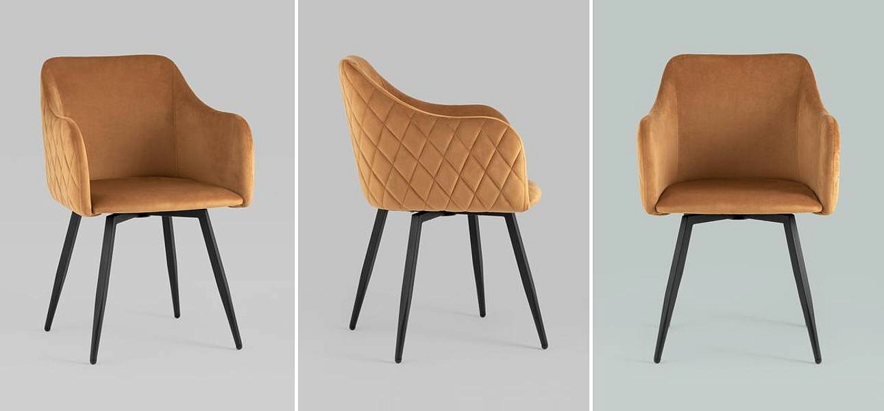 Стул Вращающийся Nika Chair Оранжевый Цвет Стул Вращающийся Nika Chair Оранжевый Цвет - Loft-Concept в Саратове