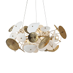 Люстра с белыми и золотистыми цветами Dahlia Flowers Lamp варинант исполнения - 2 | Loft Concept в Саратове