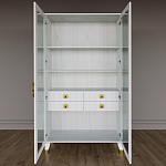 Дизайнерский шкаф витрина Elsa Dreams White с 4-мя ящиками варинант исполнения - 5 | Loft Concept в Саратове