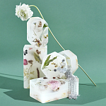 Шкатулка из эпоксидной смолы с цветами белая Epoxy Resin Flowers Box White варинант исполнения - 4 | Loft Concept в Саратове