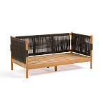 Садовый диван из тикового дерева и веревок Оreon варинант исполнения - 4 | Loft Concept в Саратове