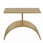 Дизайнерский журнальный стол золотой на полукруглом основании Wecaben варинант исполнения - 2 | Loft Concept в Саратове