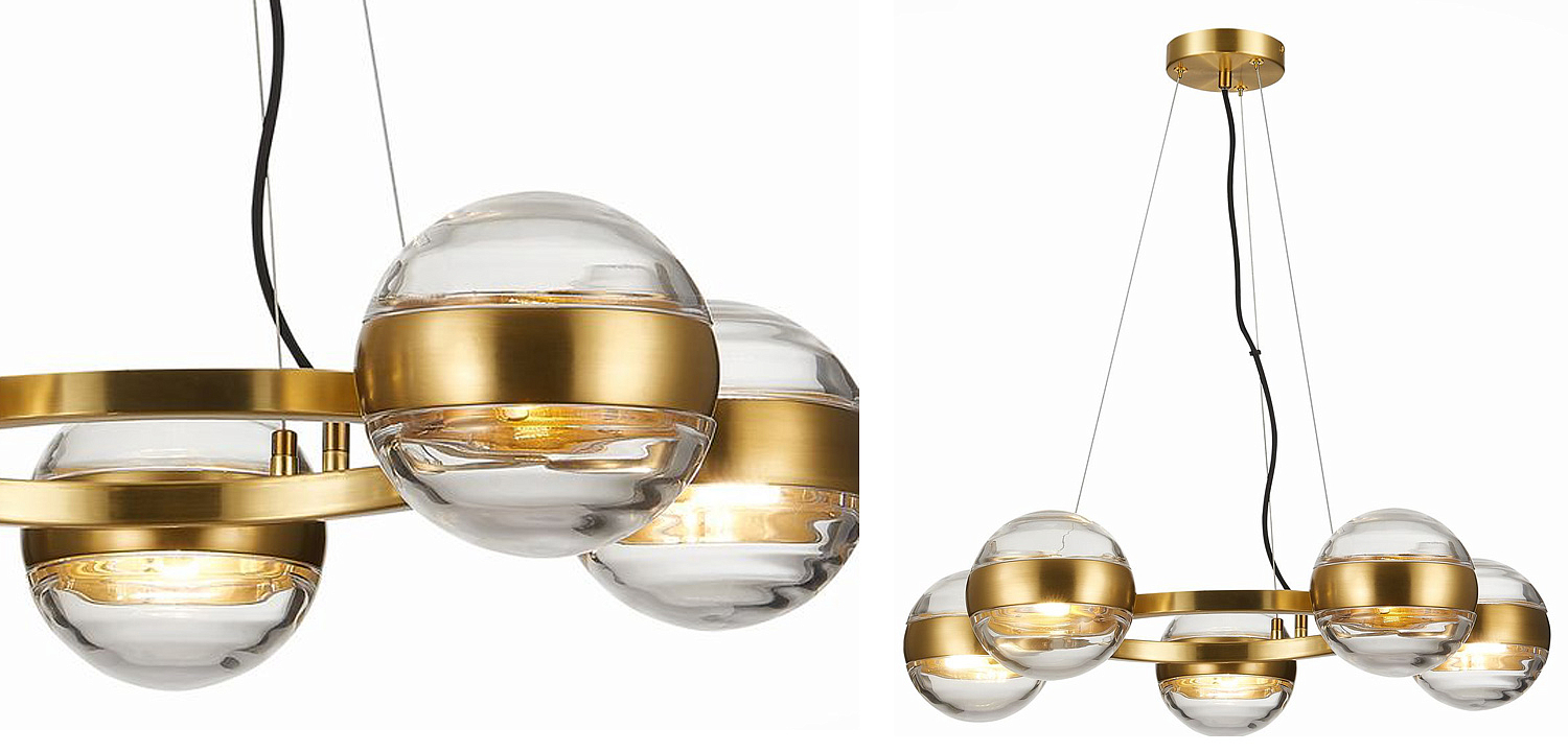 Люстра Leandra Chandelier 5 Balls Люстра Leandra Chandelier 5 Balls - Loft-Concept в Саратове