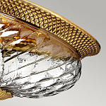 Потолочный светильник цвета латунь с прозрачным рифленым плафоном в форме чаши Hinkley варинант исполнения - 2 | Loft Concept в Саратове