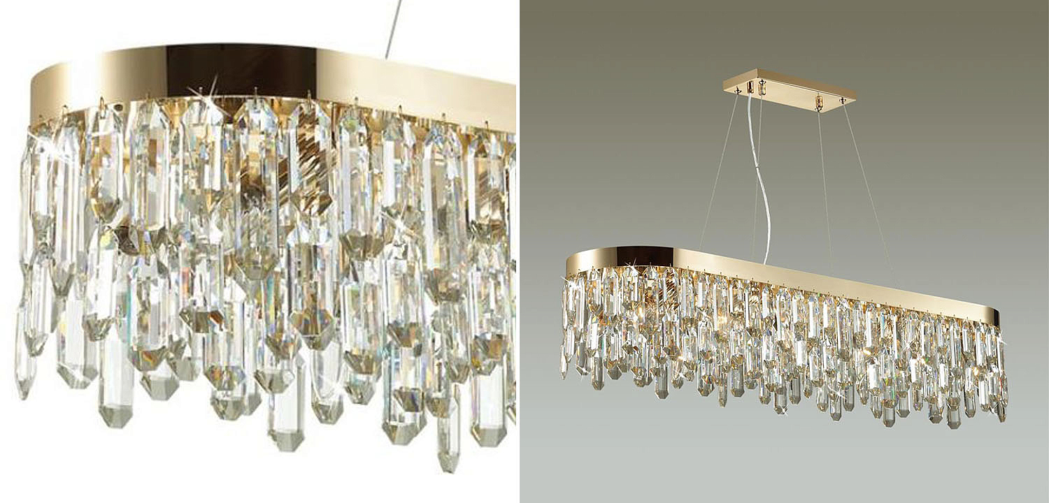 Люстра Crystal Polyhedrons Linear Gold Люстра Crystal Polyhedrons Linear Gold - Loft-Concept в Саратове