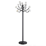 Торшер с плафонами из белых фарфоровых цветов на изогнутых ветвях Floralis варинант исполнения - 1 | Loft Concept в Саратове