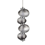 Подвесной светильник с 4-мя рифлеными стеклянными шарами Marcelh Light варинант исполнения - 1 | Loft Concept в Саратове