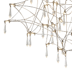 Потолочный светильник с тонким металлическим каркасом цвета хром Quasar варинант исполнения - 3 | Loft Concept в Саратове