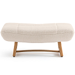 Оттоманка с обивкой букле Lino White Boucle Ottoman варинант исполнения - 2 | Loft Concept в Саратове