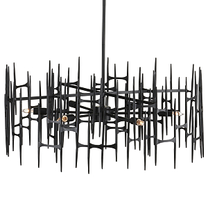 Люстра черная остроконечной формы Black Satin