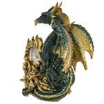 Часы в виде дракона Green Gold Dragon Clock варинант исполнения - 2 | Loft Concept в Саратове