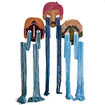 Вязаный Арт-Объект на стену из трех элементов Triptych варинант исполнения - 3 | Loft Concept в Саратове