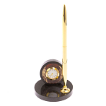 Часы настольные с ручкой из натурального камня Stone Clock варинант исполнения - 6 | Loft Concept в Саратове