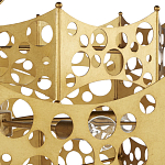 Люстра фигурная золотого цвета Corrugated Panels варинант исполнения - 3 | Loft Concept в Саратове