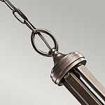 Люстра с белыми тканевыми абажурами в прозрачных стеклянных цилиндрах Kichler варинант исполнения - 19 | Loft Concept в Саратове