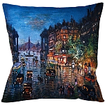Подушка декоративная Ночной город Impressionism in Art варинант исполнения - 1 | Loft Concept в Саратове