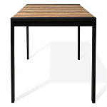 Стол обеденный раздвижной с прямоугольной столешницей на четырех черных ножках Blair варинант исполнения - 4 | Loft Concept в Саратове