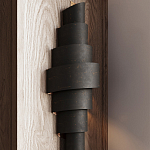 Бра в форме спирали черное с золотой внутренней отделкой Warm Glow варинант исполнения - 3 | Loft Concept в Саратове