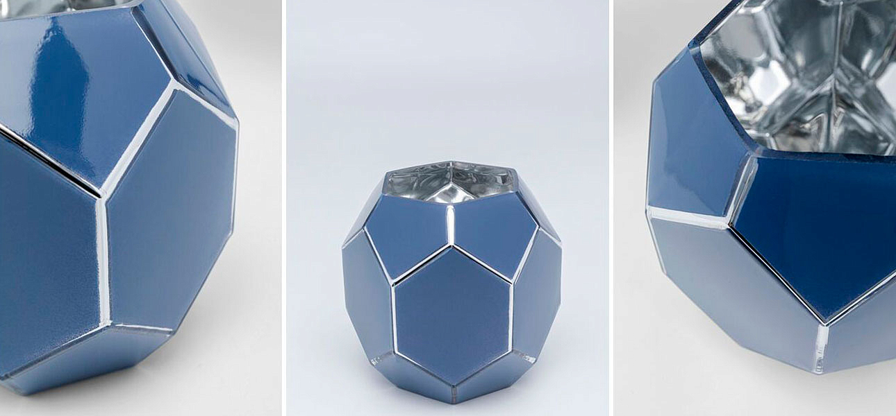 Ваза голубая Geometric Bowl Ваза голубая Geometric Bowl - Loft-Concept в Саратове