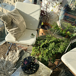 Круглый поднос из эпоксидной смолы с цветами черный Epoxy Resin Flowers Tray Black варинант исполнения - 2 | Loft Concept в Саратове