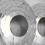 Бра из трех стеклянных фактурных дисков Eyepiece варинант исполнения - 6 | Loft Concept в Саратове