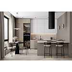 Кухонный гарнитур с фасадом в полоску Rainier Kitchen Set варинант исполнения - 3 | Loft Concept в Саратове