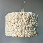 Вязаный шерстяной светильник Knitted wool lamp Cylinder варинант исполнения - 1 | Loft Concept в Саратове