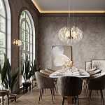 Бра с крупными прозрачными лепестками с рельефной поверхностью Ethereal Bloom варинант исполнения - 2 | Loft Concept в Саратове