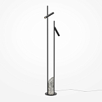 Напольный торшер светодионый черный Lumen Duo варинант исполнения - 1 | Loft Concept в Саратове