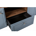 ТВ-тумба серая из массива бука с 2-мя дверками и ящиком Wenge Light варинант исполнения - 6 | Loft Concept в Саратове