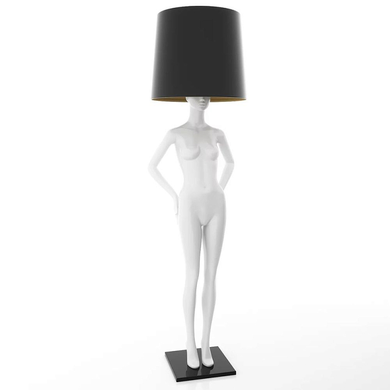 Лампа MANNEQUIN LAMP с абажуром созерцание силуэта  Глянцевый черный Черный матовый Глянцевый белый Белый матовый Серый матовый Золотой Красный в Саратове | Loft Concept 