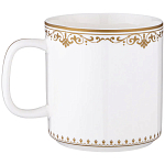 Кружка из фарфора белая с изображением лошади 400 мл Porcelain Horse Set варинант исполнения - 1 | Loft Concept в Саратове