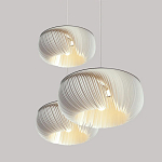 Подвесной светильник с белыми изящными декоративными лепестками Volumetric Petal Lamp варинант исполнения - 8 | Loft Concept в Саратове